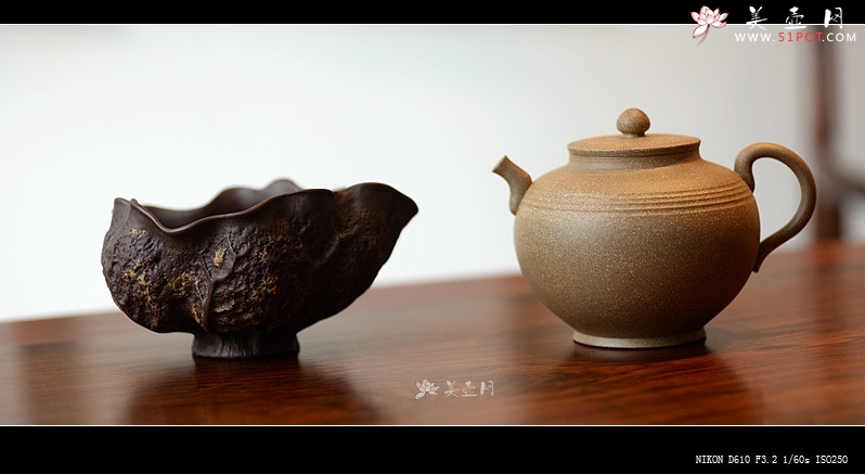 紫砂壶图片：美壶特惠  刘景风格 全手莲蓬荷叶公道 茶盘雅物~ - 宜兴紫砂壶网