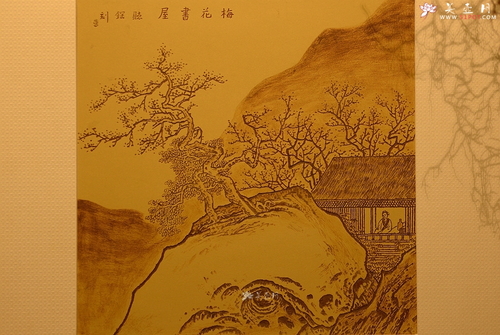 紫砂壶图片：张听刚新意装饰 山水壁画 韵味十足 - 宜兴紫砂壶网