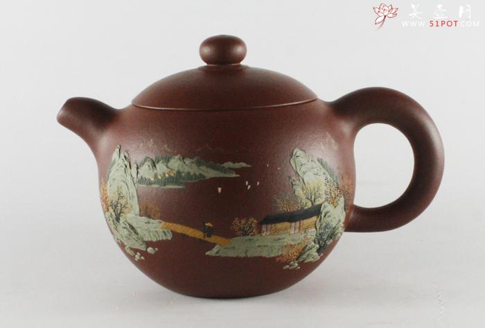 紫砂壶图片：堆绘圆缘 - 宜兴紫砂壶网