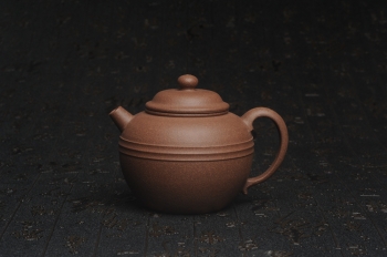 紫砂壶图片:美壶特惠 精致老段泥腰线巨轮 炮管直流 杀茶力器 茶人醉爱 - 宜兴紫砂壶网