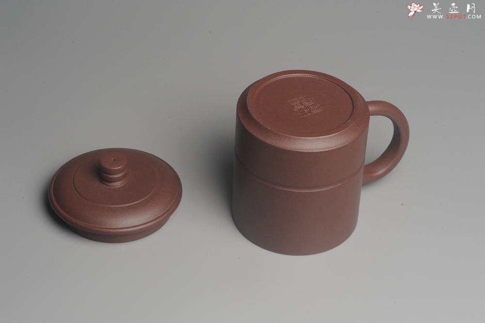 紫砂壶图片：美杯特惠 办公旅行便携式茶具盖杯 - 宜兴紫砂壶网