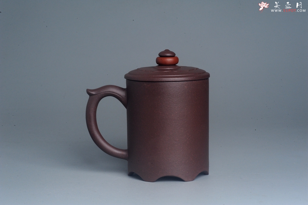 紫砂壶图片：美杯特惠 办公旅行便携式茶具如意盖杯 泥料超好 - 宜兴紫砂壶网