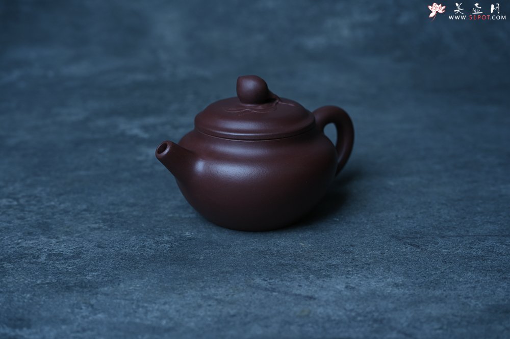 紫砂壶图片：特好老紫泥全手工寿桃壶 茶人醉爱 - 宜兴紫砂壶网