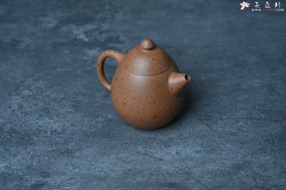 紫砂壶图片：美壶特惠 特好桃花段泥龙蛋紫砂壶 茶人醉爱 - 宜兴紫砂壶网