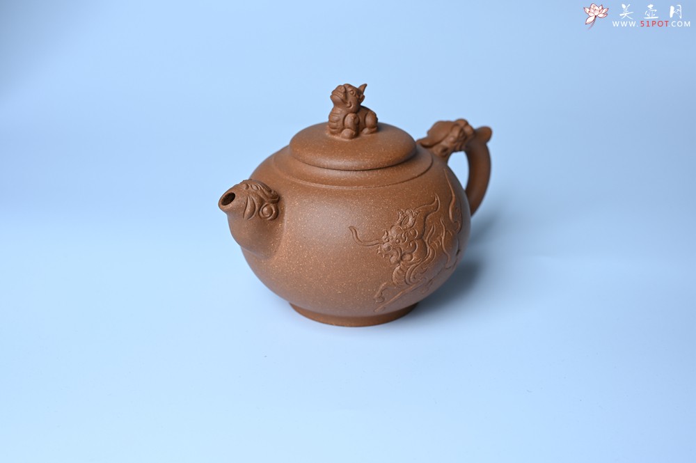 紫砂壶图片：美壶特惠 精致降坡泥祥瑞壶 茶人醉爱 - 宜兴紫砂壶网