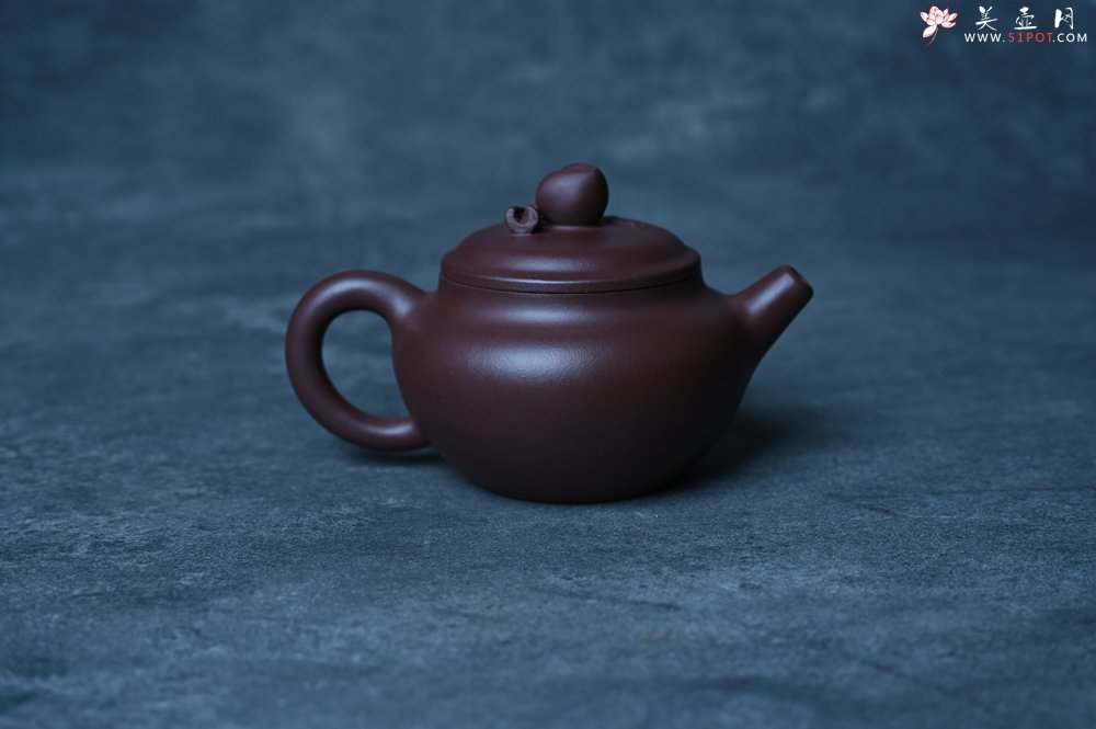 紫砂壶图片：特好老紫泥全手工寿桃壶 茶人醉爱 - 宜兴紫砂壶网