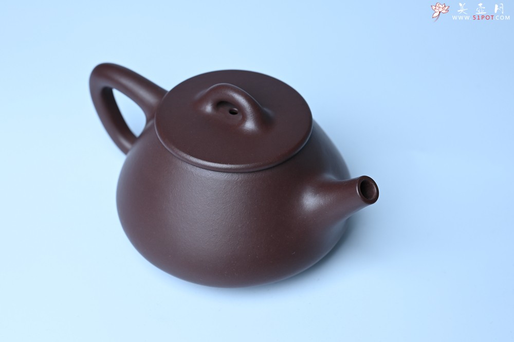 紫砂壶图片：潜力股周小培 特好全手工底槽清平盖石瓢茶壶  壶特好 期待与亲结缘 - 宜兴紫砂壶网