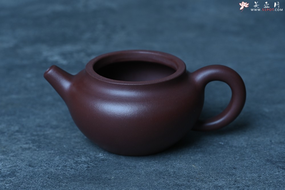紫砂壶图片：特好老紫泥全手工寿桃壶 茶人醉爱 - 宜兴紫砂壶网