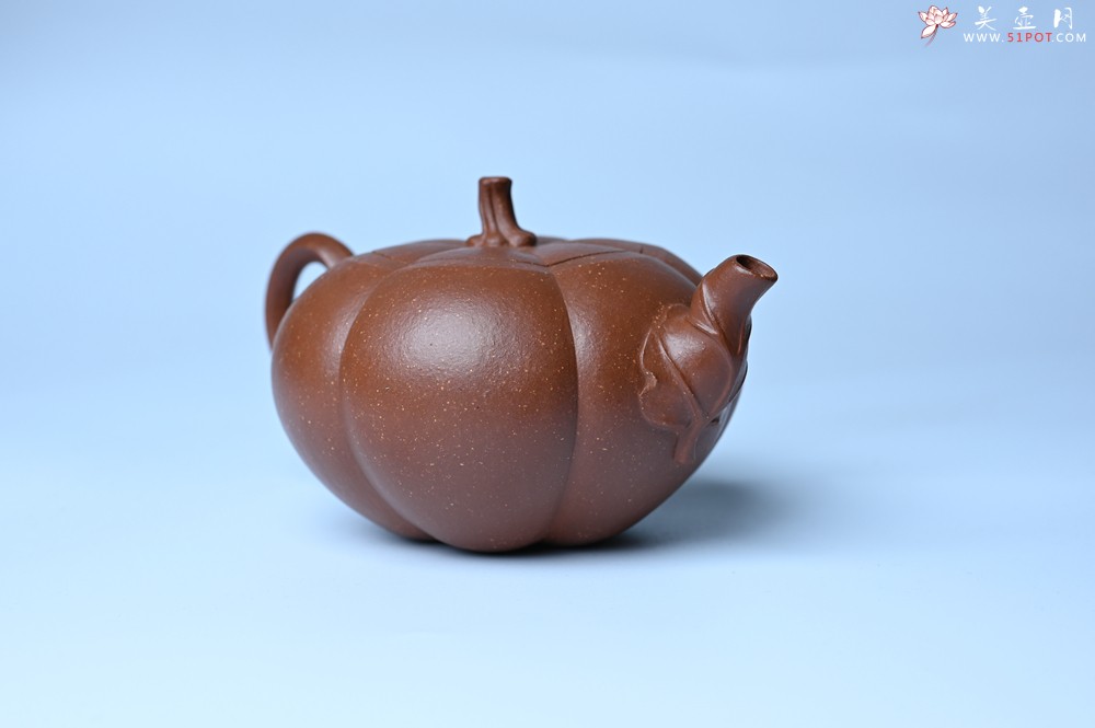 紫砂壶图片：美壶特惠 特好降坡泥南瓜壶 肌理丰富生动 茶人醉爱 - 宜兴紫砂壶网