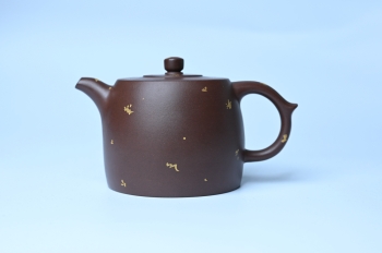 紫砂壶图片:美壶特惠 特好老紫泥洒金井栏壶 茶人醉爱 - 宜兴紫砂壶网