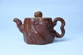 紫砂壶图片：美壶特惠 精品底槽青全手工留痕壶 细节生动 - 宜兴紫砂壶网