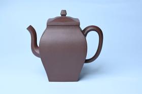 紫砂壶图片：美壶特惠 全手工镶接四方吉金壶 泥料超好 茶人醉爱 - 宜兴紫砂壶网