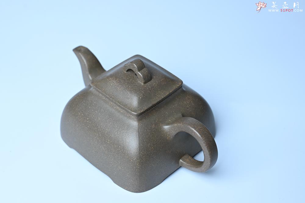 紫砂壶图片：实力派张海艳全手工蟹壳老青段泥精工弧菱壶 - 宜兴紫砂壶网