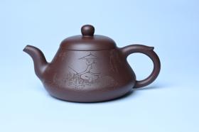 紫砂壶图片：潜力股周小培老师全手工底槽青缘德壶（借问酒家何处有）牧童遥指杏花村 期待与您结缘 - 宜兴紫砂壶网