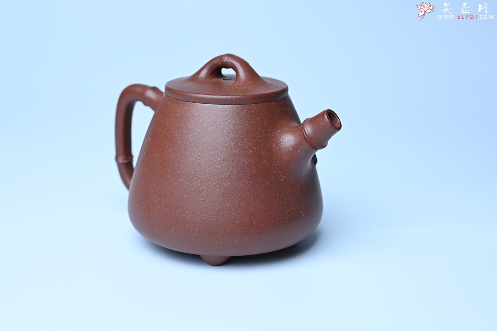 紫砂壶图片：美壶特惠 优质紫泥竹叶高石瓢壶 茶人醉爱 - 宜兴紫砂壶网