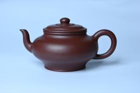 紫砂壶图片：油润黄龙山4号深井红皮龙 全手工摹顾景舟高虚扁 做工特好 - 宜兴紫砂壶网