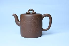 紫砂壶图片：美壶特惠 潜力股王静然 优质紫泥双圈壶 春风大雅能容物 装饰文雅 - 宜兴紫砂壶网