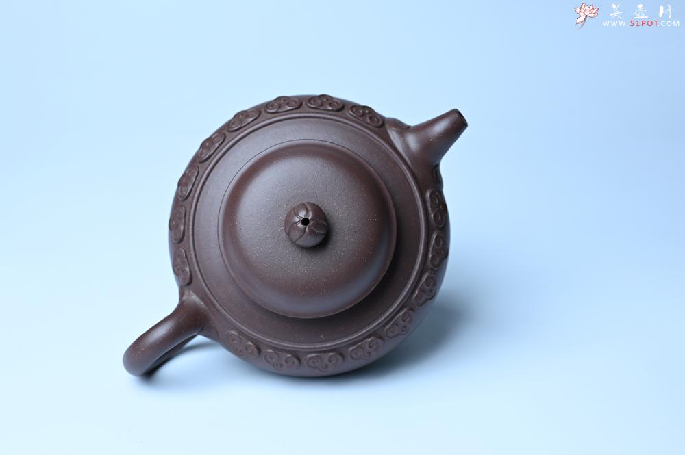 紫砂壶图片：美壶特惠 精致紫泥云肩如意壶 茶人醉爱 - 宜兴紫砂壶网