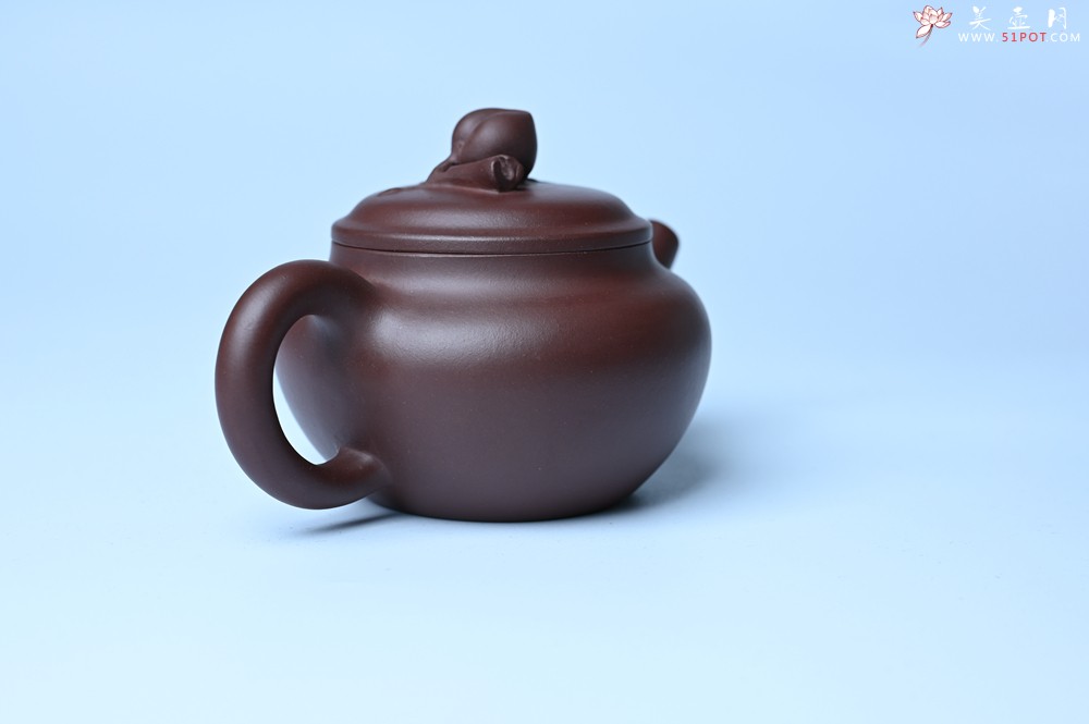 紫砂壶图片：特好老紫泥全手工寿桃壶 茶人醉爱 - 宜兴紫砂壶网