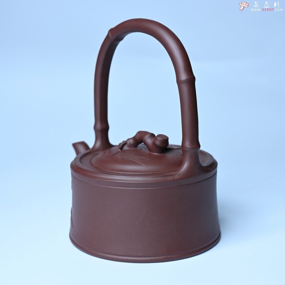 紫砂壶图片：美壶特惠紫砂壶手工手制紫泥竹段提梁壶 茶壶 茶具 单壶 - 宜兴紫砂壶网