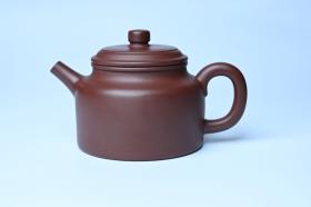 紫砂壶图片：油润黄龙山4号深井红皮龙 全手工德中壶 - 宜兴紫砂壶网