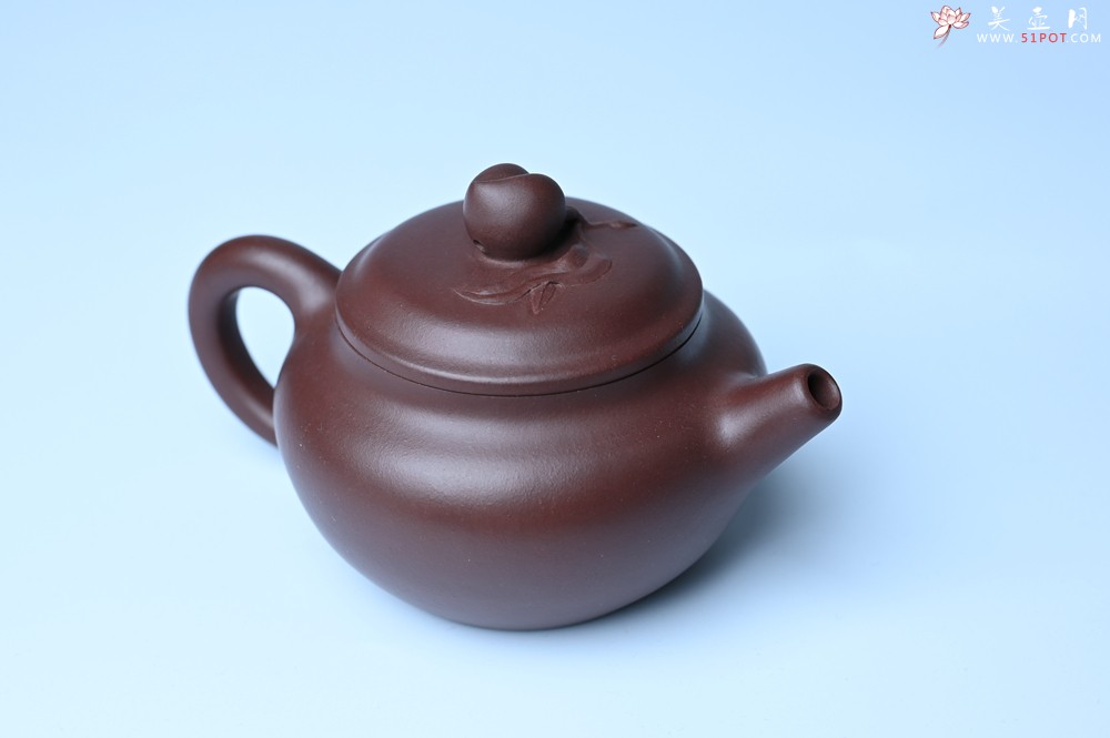 紫砂壶图片：特好老紫泥全手工寿桃壶 茶人醉爱 - 宜兴紫砂壶网