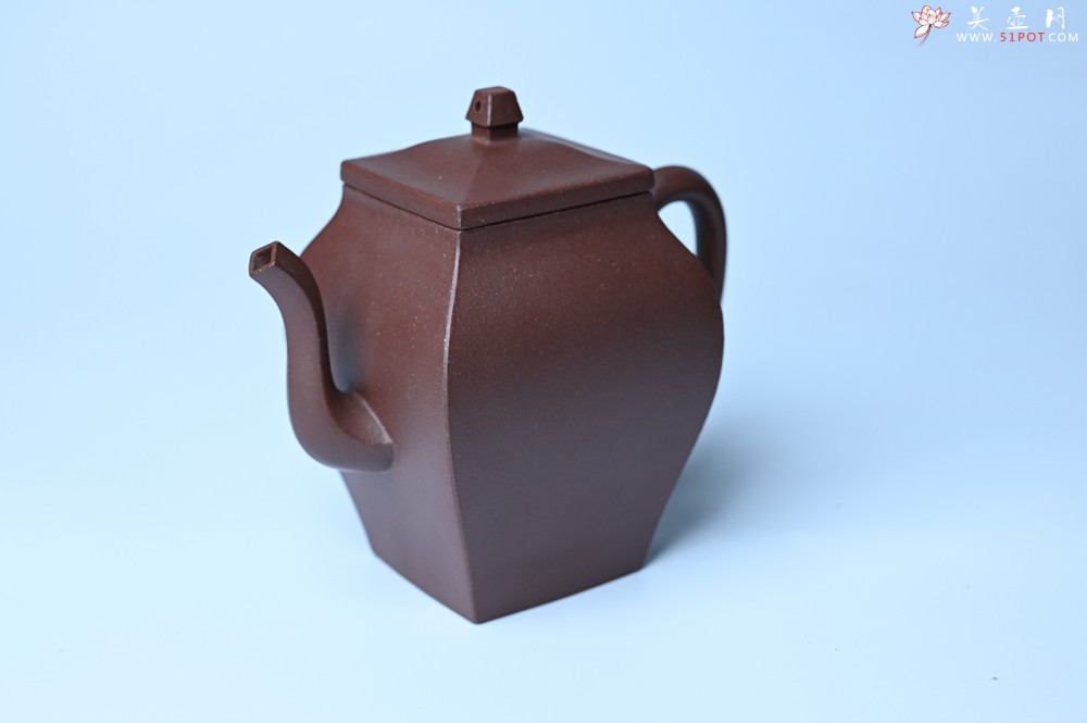 紫砂壶图片：美壶特惠 全手工镶接四方吉金壶 泥料超好 茶人醉爱 - 宜兴紫砂壶网