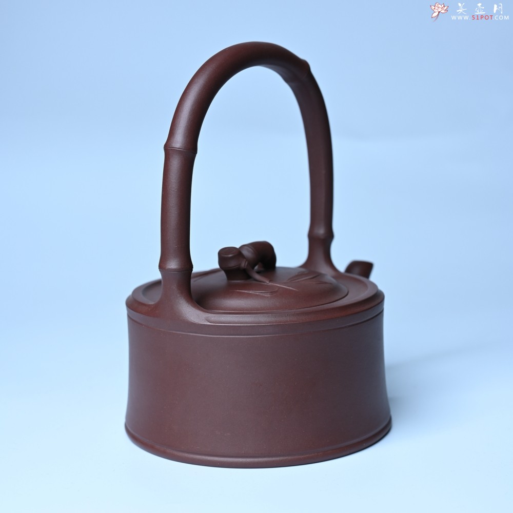 紫砂壶图片：美壶特惠紫砂壶手工手制紫泥竹段提梁壶 茶壶 茶具 单壶 - 宜兴紫砂壶网