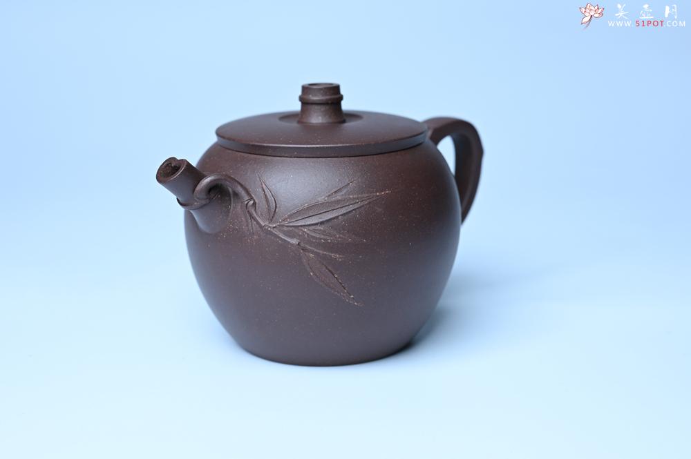 紫砂壶图片：美壶特惠 精致紫泥竹巨轮壶 茶人醉爱 - 宜兴紫砂壶网