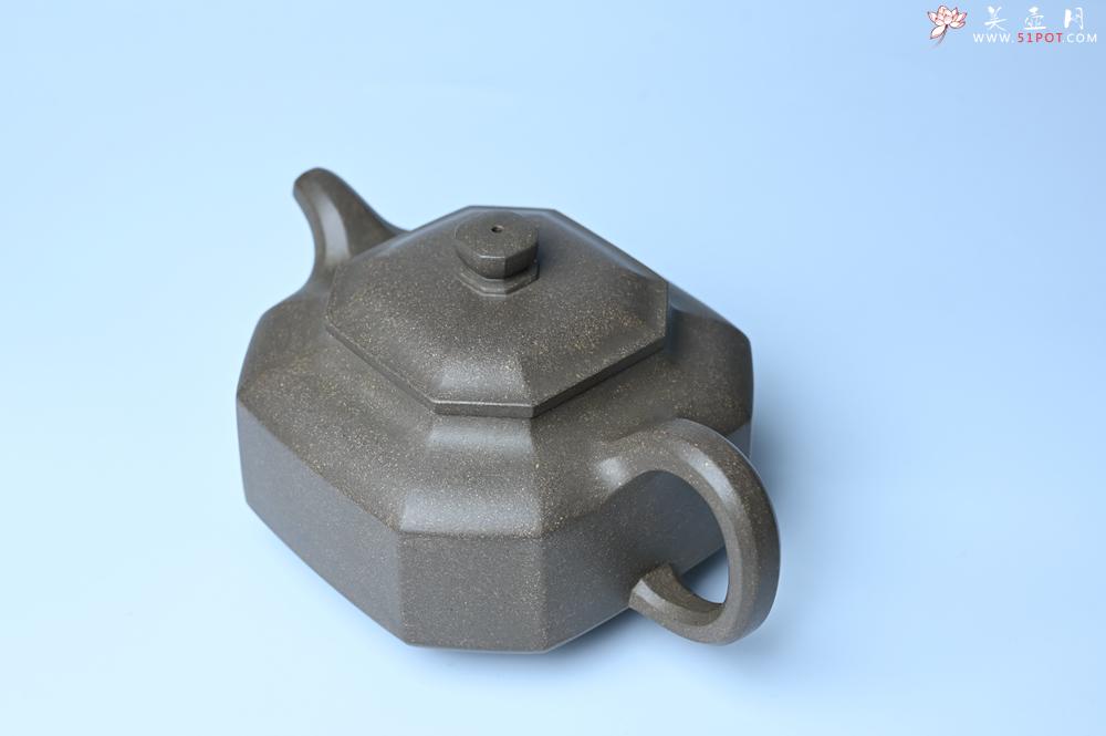 紫砂壶图片：实力派张海艳全手工蟹壳老青段泥精工八方侧角壶 气势磅礴 - 宜兴紫砂壶网
