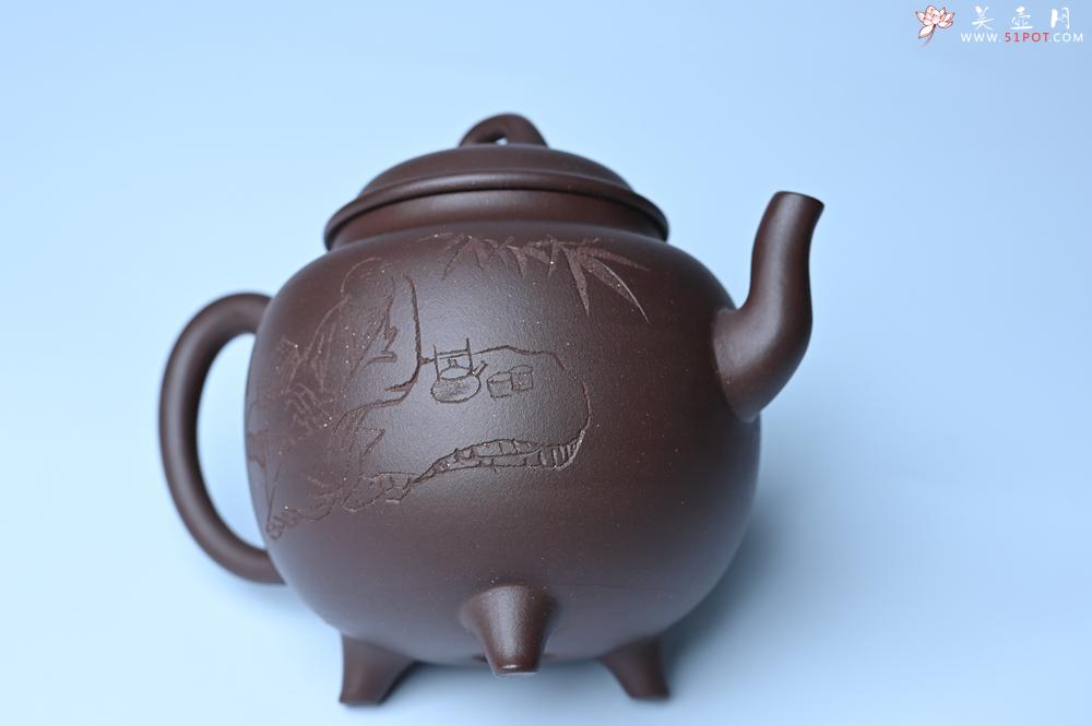 紫砂壶图片：美壶特惠 优质紫泥精致三足鼎壶 品茶论道 - 宜兴紫砂壶网