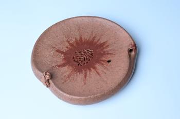 紫砂壶图片:美器特惠 朱自立工作室精品寿桃干泡台 直径大约15cm - 宜兴紫砂壶网