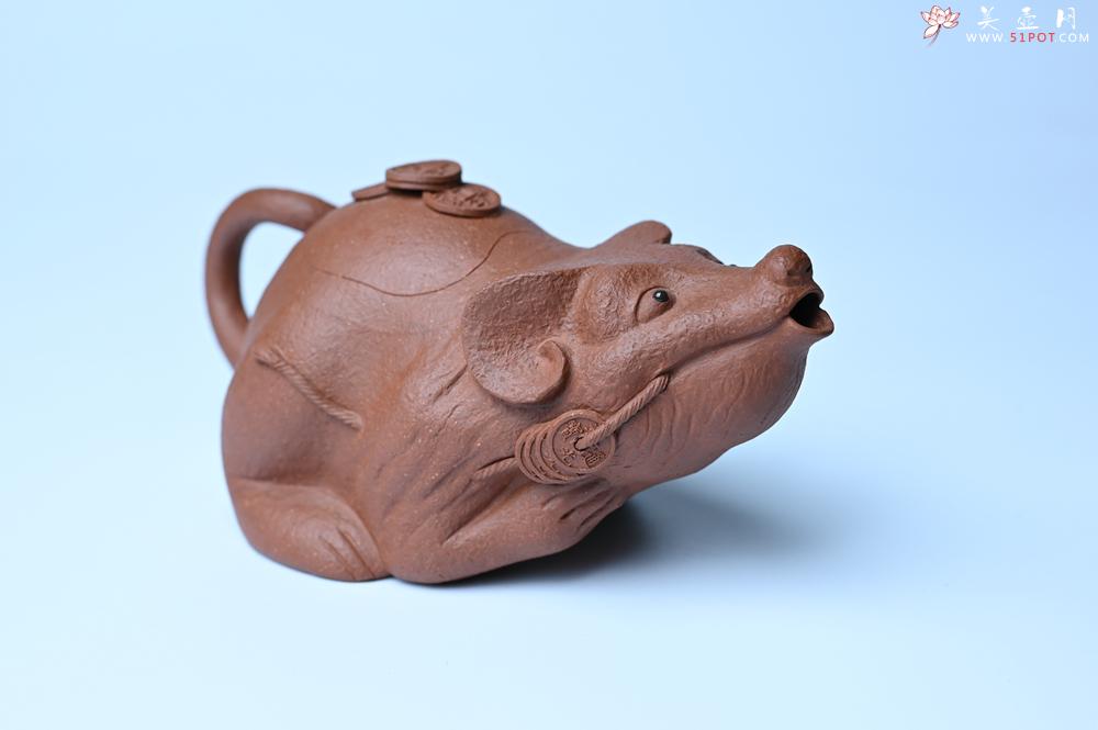紫砂壶图片：美壶特惠 优质降坡泥鼠你有钱壶壶 茶人醉爱 - 宜兴紫砂壶网