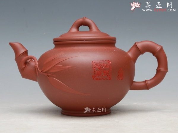 紫砂壶图片：笑樱竹节 - 宜兴紫砂壶网