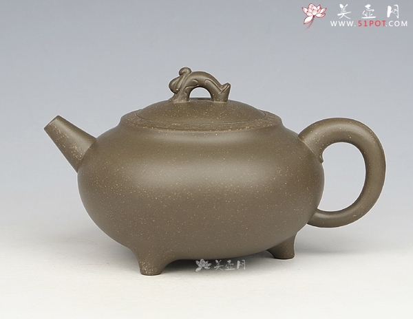 紫砂壶图片：三足龙壶  - 宜兴紫砂壶网