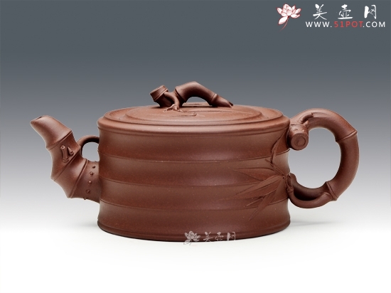 紫砂壶图片：多节竹段 - 宜兴紫砂壶网
