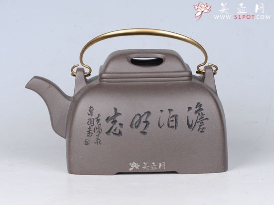 紫砂壶图片：牛盖提梁 - 宜兴紫砂壶网