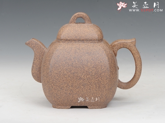 紫砂壶图片：四方抽角 - 宜兴紫砂壶网