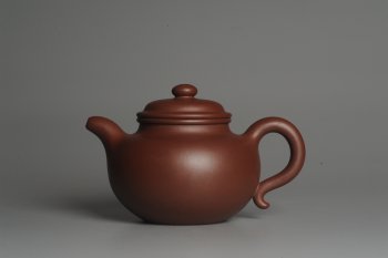 紫砂壶图片：实力派杨欣橙老师全手工大亨莲子 本色清水泥 深得老味 古韵悠悠 - 宜兴紫砂壶网