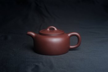 紫砂壶图片：潜力股周小培老师 4号井深井红皮龙 全手工过桥井栏壶 - 宜兴紫砂壶网