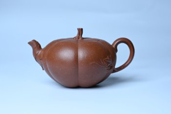 紫砂壶图片：美壶特惠 特好降坡泥南瓜壶 肌理丰富生动 茶人醉爱 - 宜兴紫砂壶网