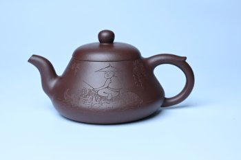 紫砂壶图片：潜力股周小培老师全手工底槽青缘德壶（借问酒家何处有）牧童遥指杏花村 期待与您结缘 - 宜兴紫砂壶网