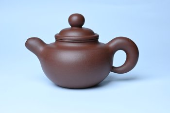 紫砂壶图片：美壶特惠 黑星红拼紫泥（家藏限量）道洪圆珠壶 - 宜兴紫砂壶网