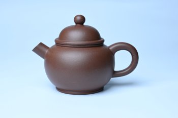 紫砂壶图片：美壶特惠 精致黑星红拼紫泥（家藏限量）大炮巨轮壶 球孔出水爽利 茶人醉爱 - 宜兴紫砂壶网