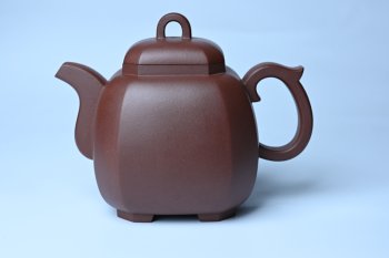 紫砂壶图片：实力派张海艳全手工家藏底槽清精工福临八方壶 气势磅礴 - 宜兴紫砂壶网