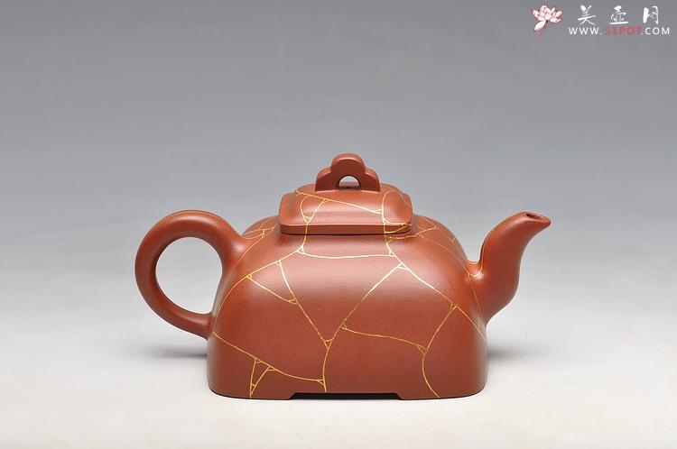 紫砂壶图片：别有风味 送礼自用 佳品  实力之作 全手冰纹孤菱 - 宜兴紫砂壶网