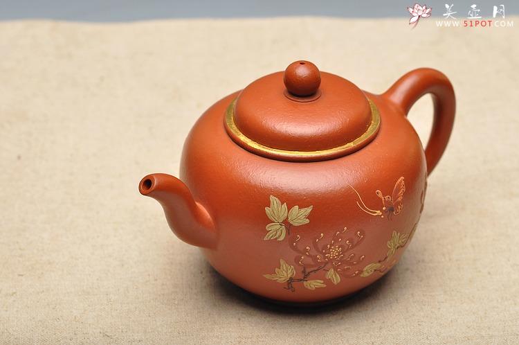 紫砂壶图片：老朱泥难得大品 全手摹古 圆润大方 全手宫灯 孤品 - 宜兴紫砂壶网