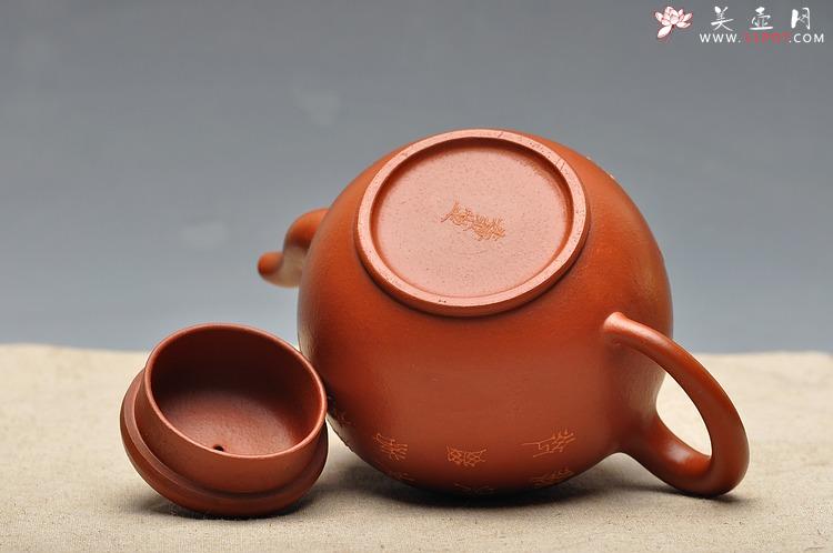 紫砂壶图片：老朱泥难得大品 全手摹古 圆润大方 全手宫灯 孤品 - 宜兴紫砂壶网