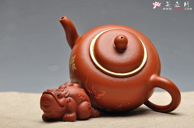 紫砂壶图片：老朱泥难得大品 全手摹古 圆润大方 全手宫灯 孤品 - 宜兴紫砂壶网