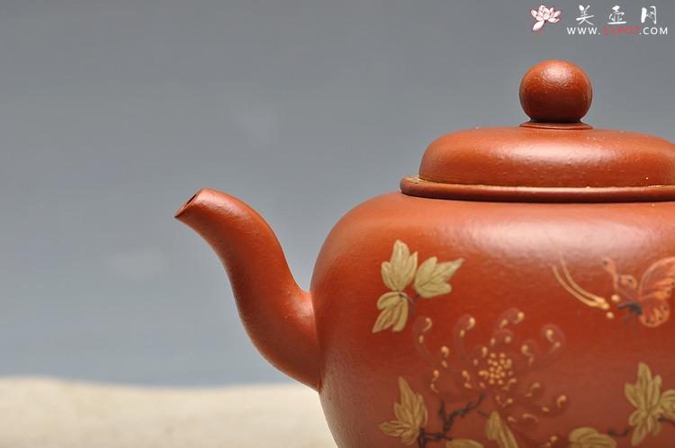 紫砂壶图片：老朱泥难得大品 全手摹古 圆润大方 全手宫灯 孤品 - 宜兴紫砂壶网